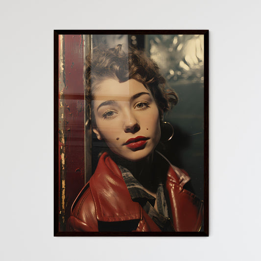 A Poster of shes making silly faces - A Woma - Framed Art Print