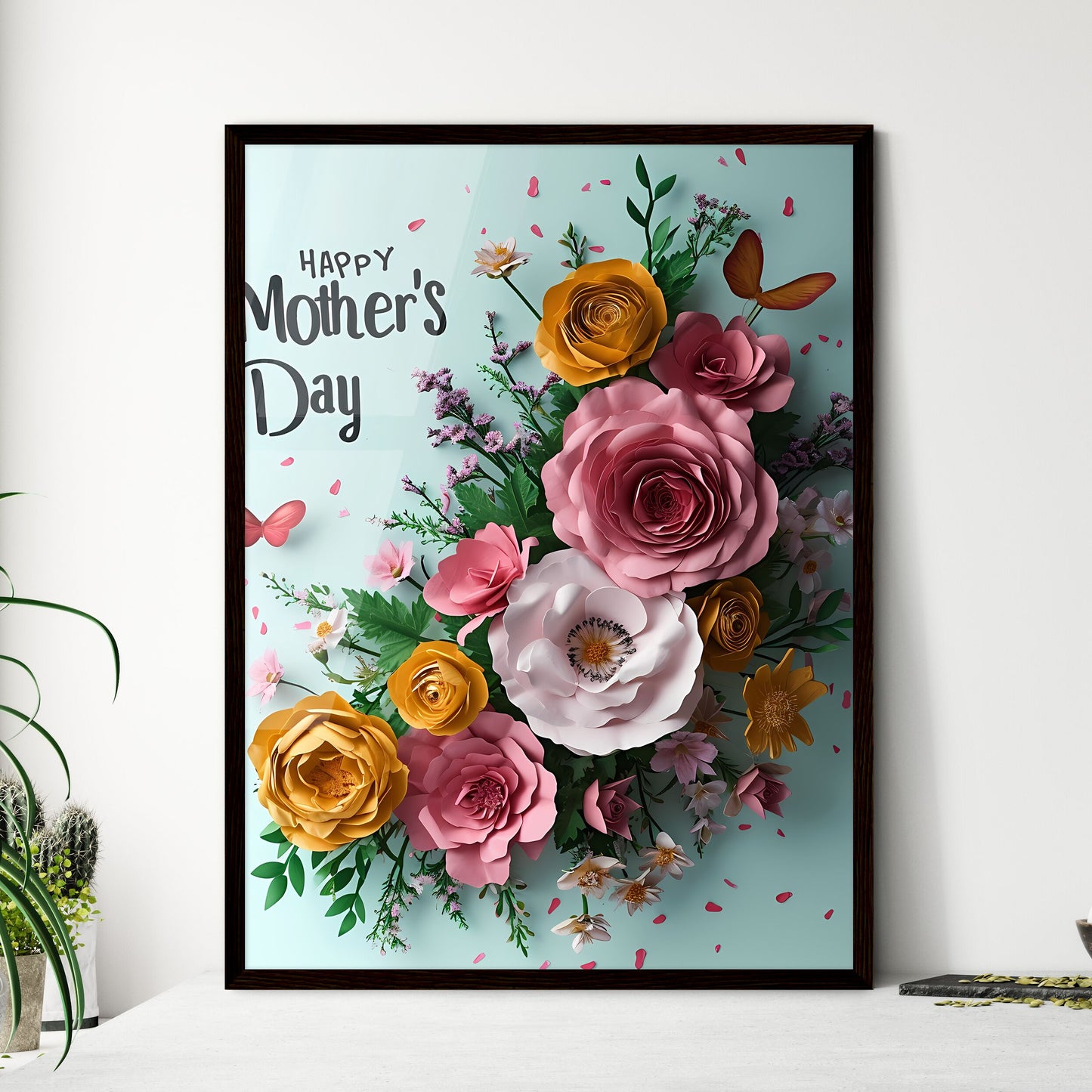 A Poster of happy mother's day - A Group Of  - Framed Art Print