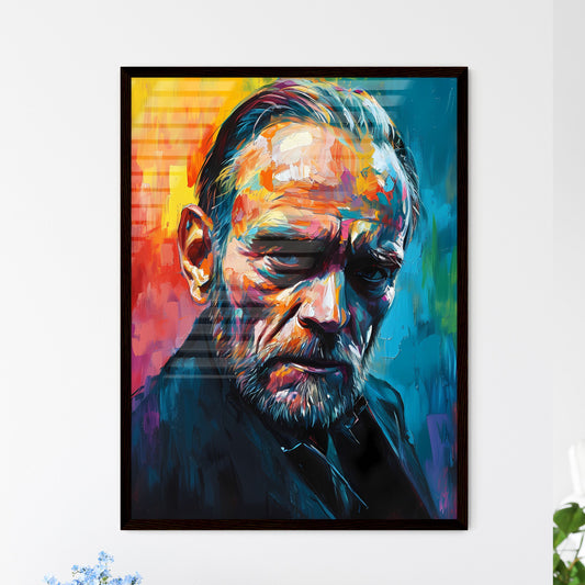 A Poster of Charles Bukowski Portrait  Framed Print
