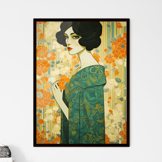 A Poster of portrait of an extremely beautif - Framed Art Print