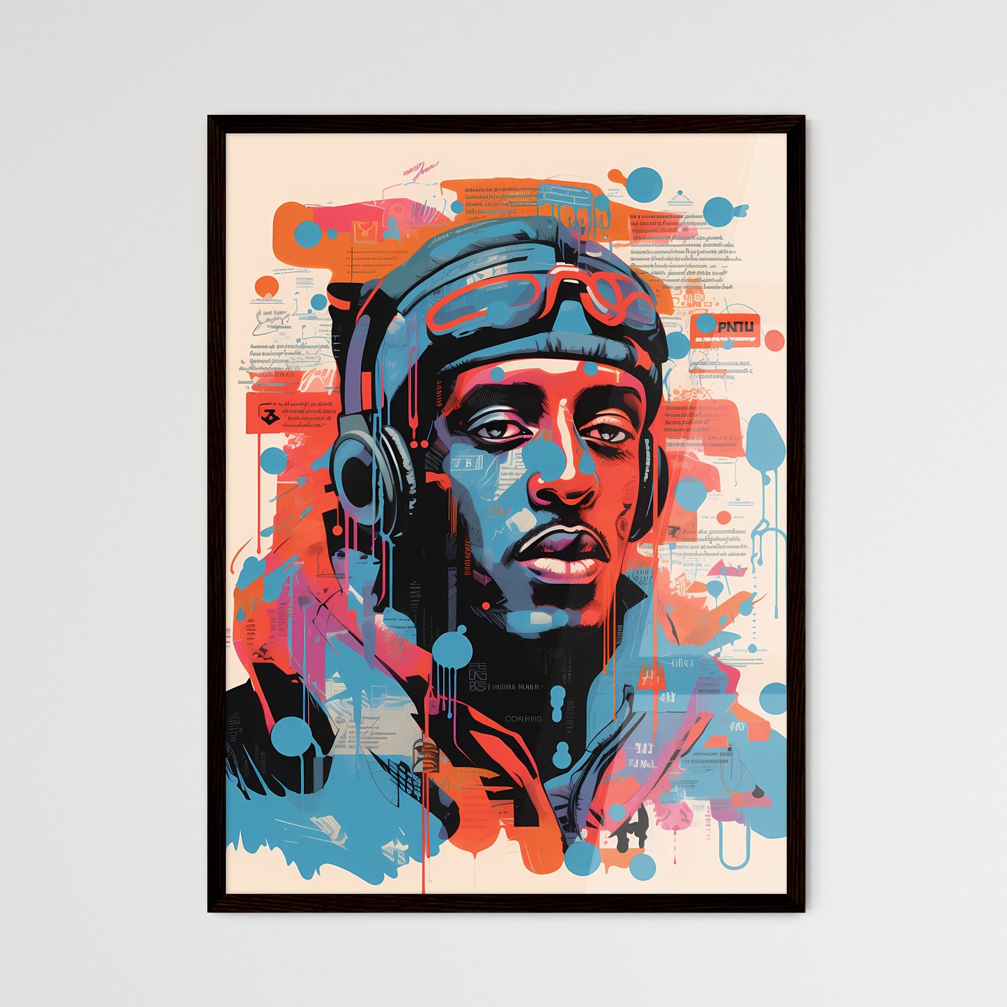 A Poster of illustration of 1979 rap song  Framed Print