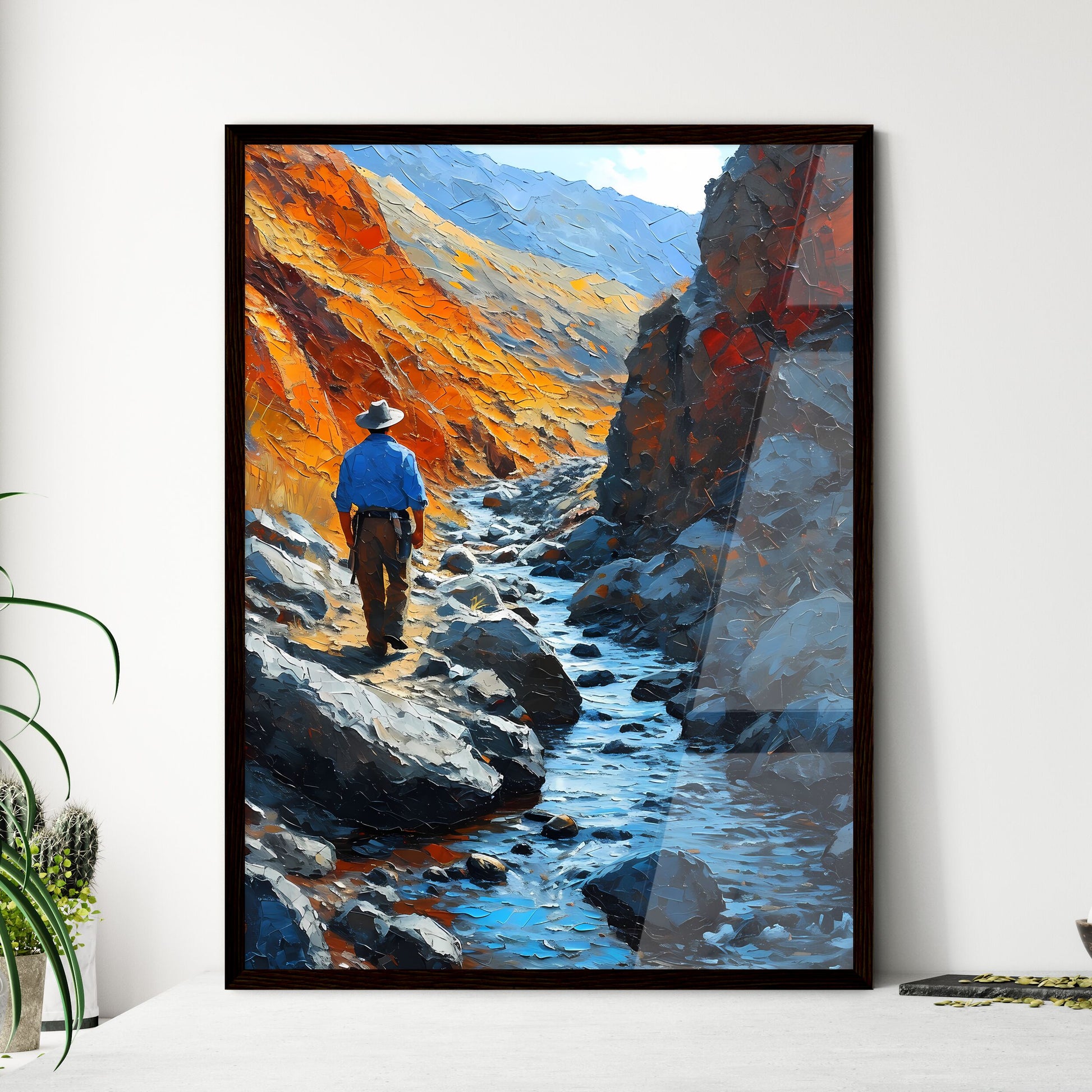 A Poster of gold prospector miner - A Man Wa - Framed Art Print