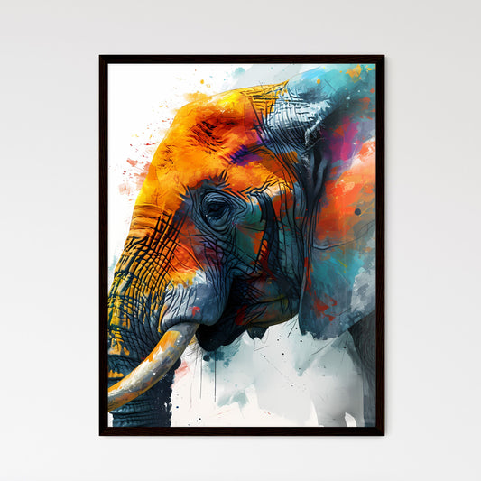 A Poster of Detailed sketch of a curious African Elephant  Wall Art