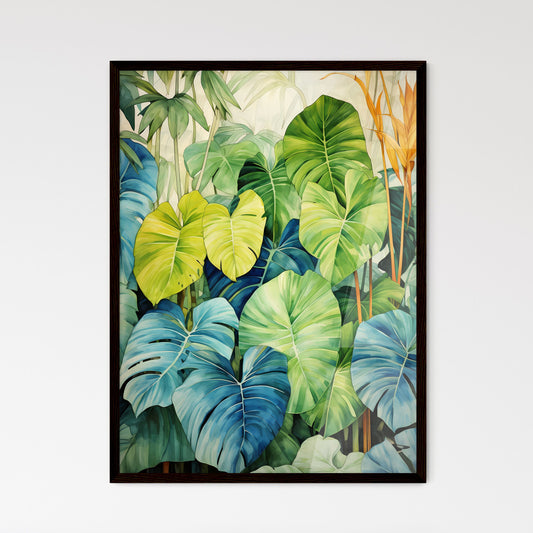 A Poster of tropical leaves - A Group Of Colorful Leaves Default Title