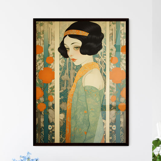 A Poster of portrait of an extremely beautif - Framed Art Print