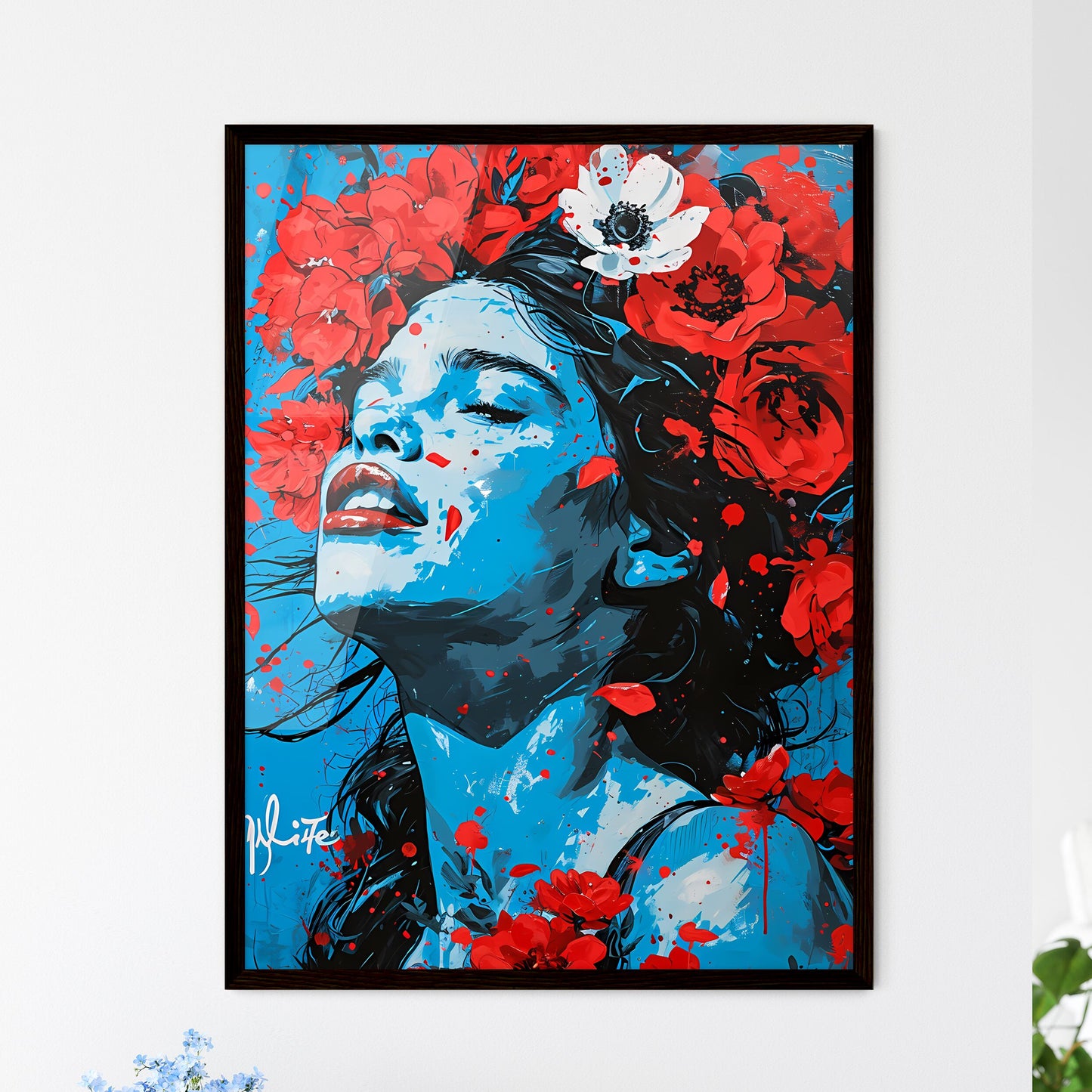 A Poster of the text myLife  - A Painting O - Framed Art Print