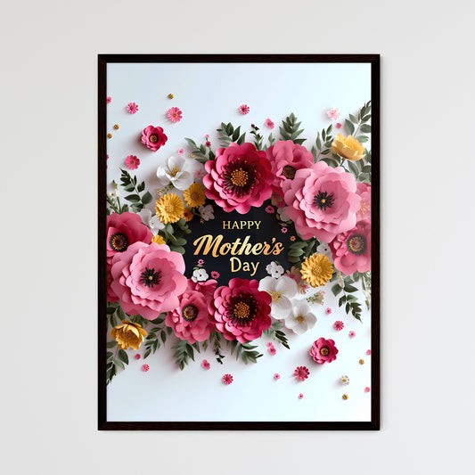 A Poster of happy mother's day - A Group Of Flowers And Leaves Default Title
