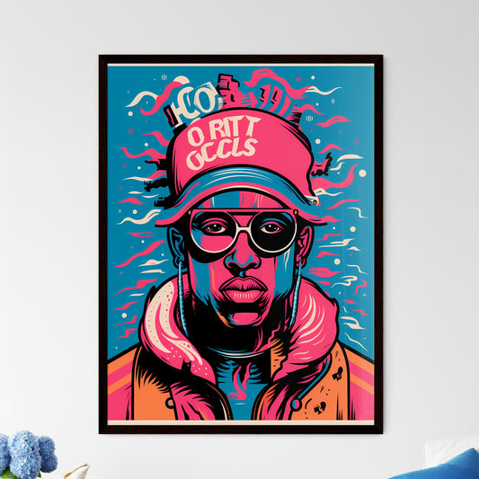 A Poster of illustration of A Tribe Called Quest - A Man Wearing A Hat And Sunglasses Default Title
