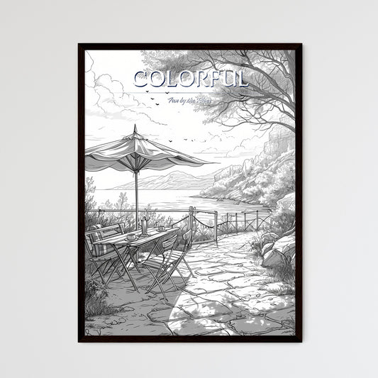 A Poster of coloring page for kids summer vi - Framed Art Print