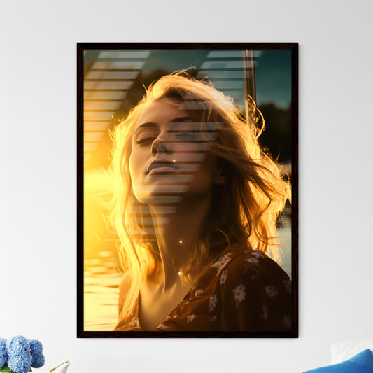 A Poster of The first ray of sunshine - A Wo - Framed Art Print