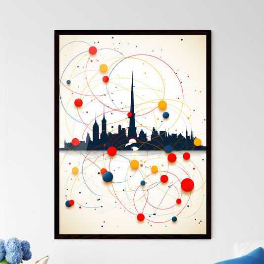 A Poster of minimalist Paris skyline - A Cit - Framed Art Print