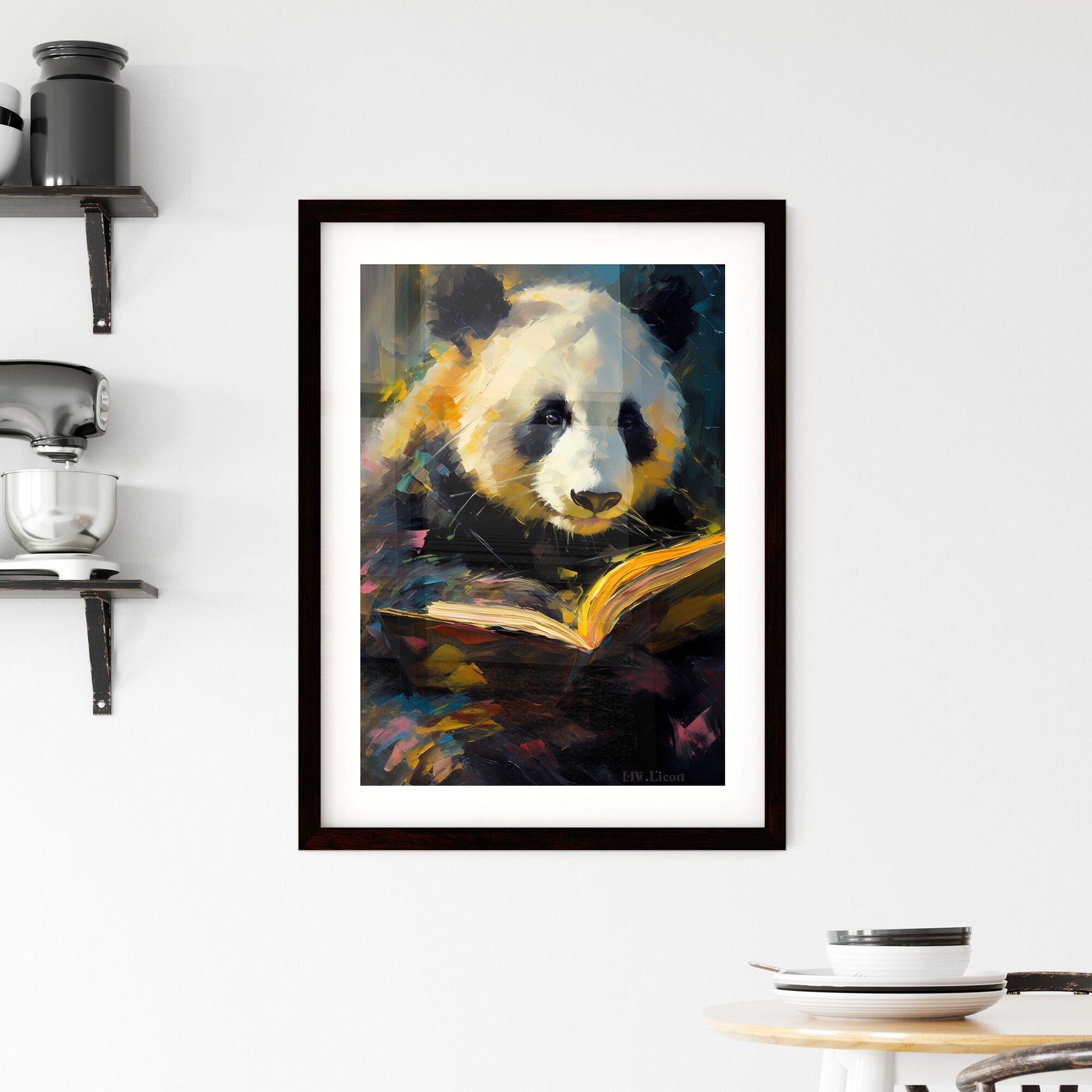 A Poster of the book panda - A Panda Reading A Book Default Title