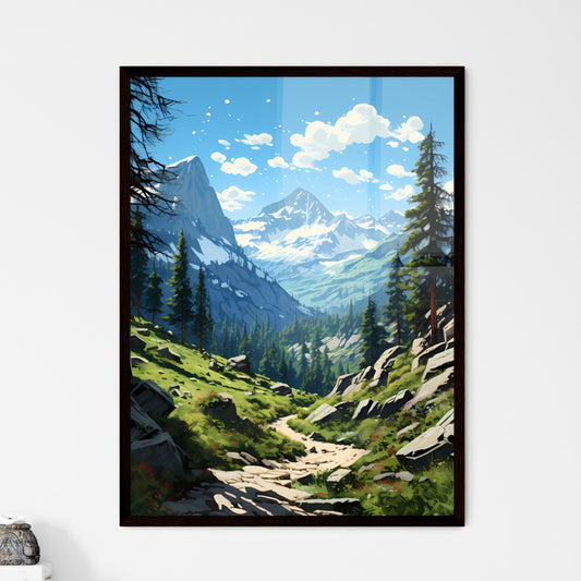 A Poster of Sequoia National Park - A Mounta - Framed Art Print