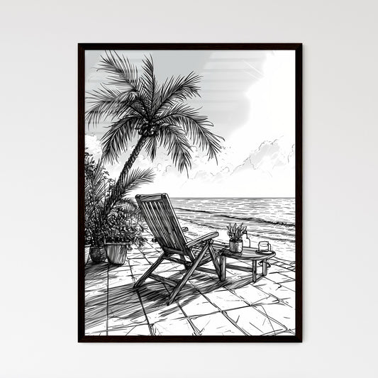 A Poster of coloring page for kids summer vi - Framed Art Print