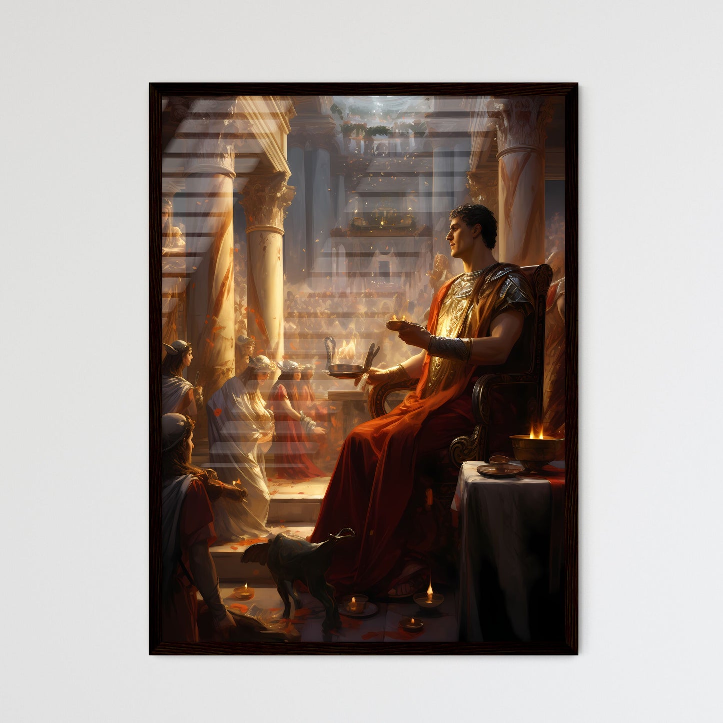 A Poster of A lavish and opulent scene - A M - Framed Art Print