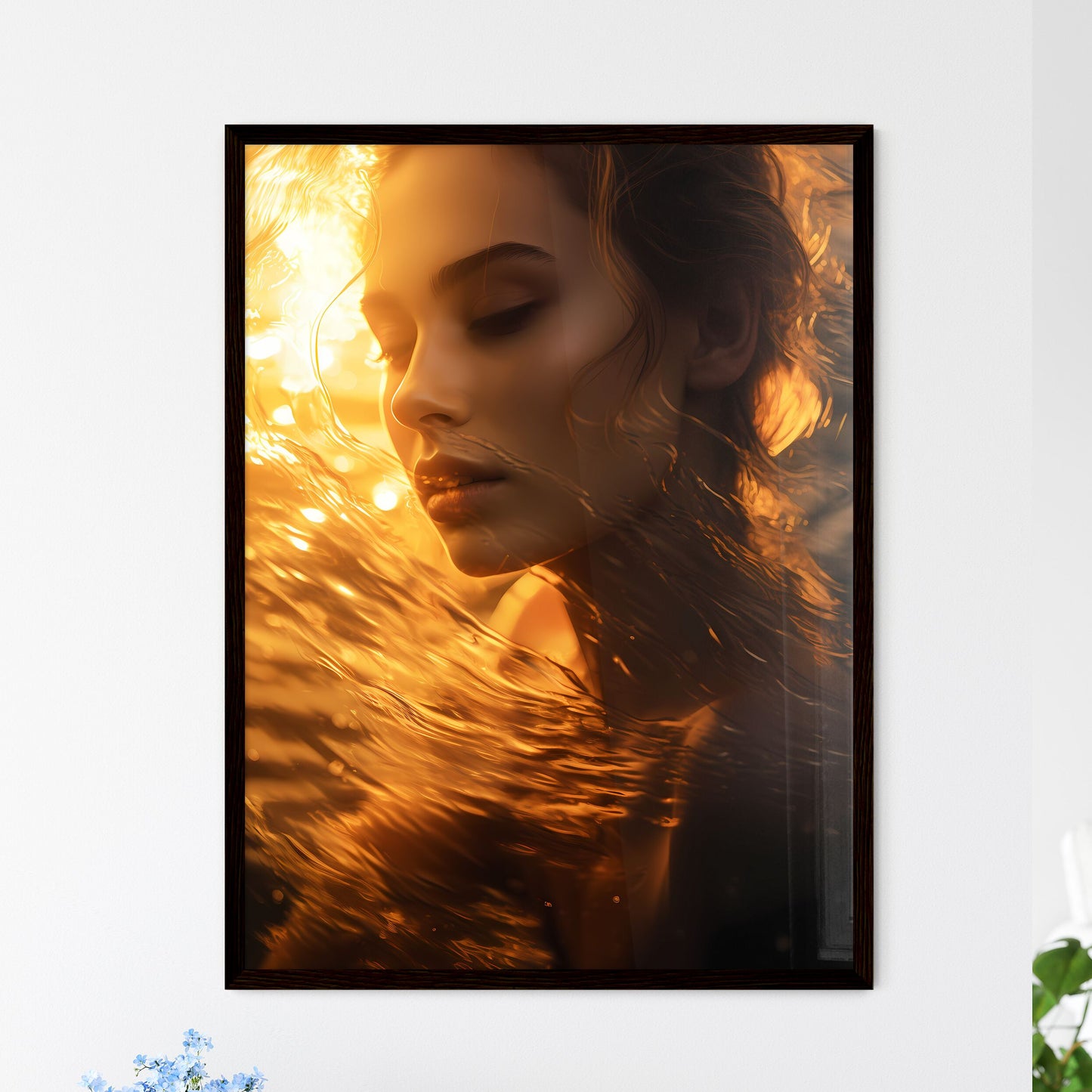 A Poster of The first ray of sunshine - A Wo - Framed Art Print