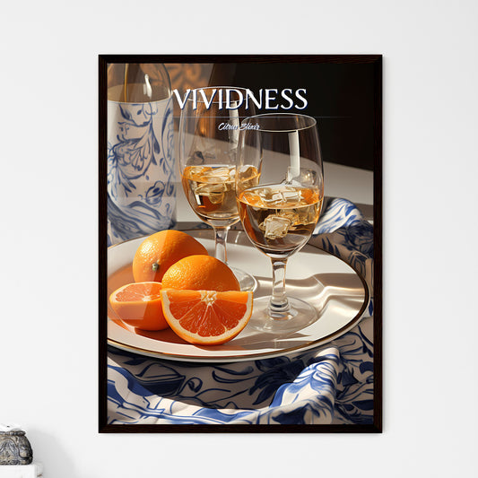 A Poster of if Matisse was a photographer - A Plate Of Oranges And Wine Glasses Default Title