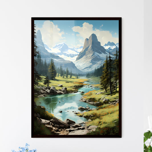 A Poster of Yoho National Park - A River Run - Framed Art Print
