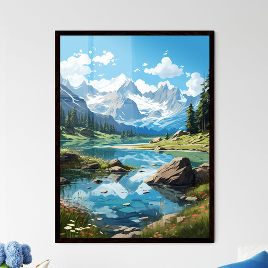 A Poster of Whistler National Park - A River - Framed Art Print