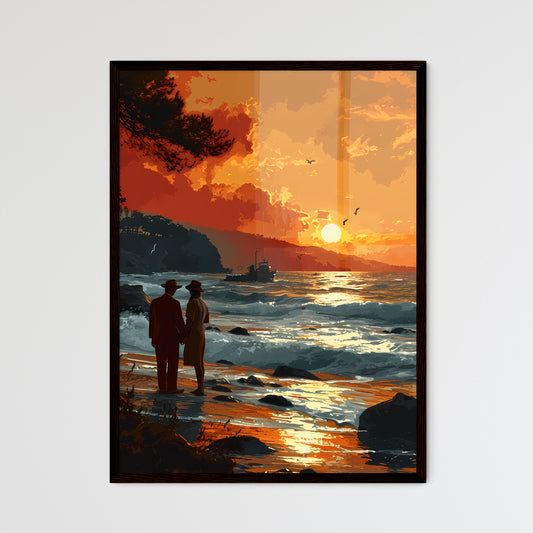 A Poster of paper art style illustration - A - Framed Art Print