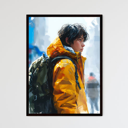 A Poster of travelers for the tshirt - A Per - Framed Art Print