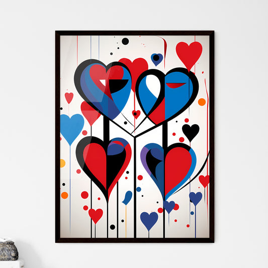 A Poster of minimalist Valentine Art - A Hea - Framed Art Print