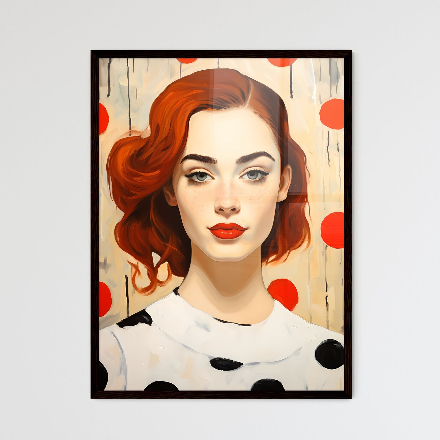 A Poster of young glamorous woman - A Woman  - Framed Art Print
