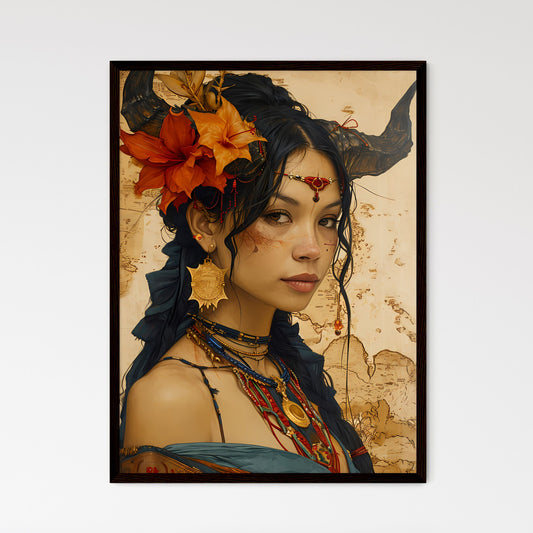A Poster of a quirky lady has a secret - A W - Framed Art Print