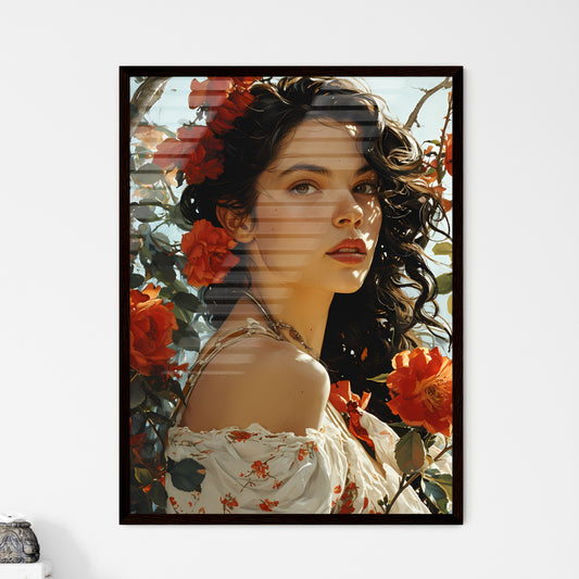 A Poster of lady of the garden - A Woman Wit - Framed Art Print