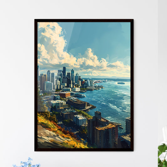 A Poster of Seattle Skyline - A City By The Water Default Title