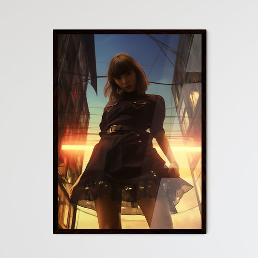 A Poster of Office lady extreme closeup - A Woman In A Black Dress Default Title
