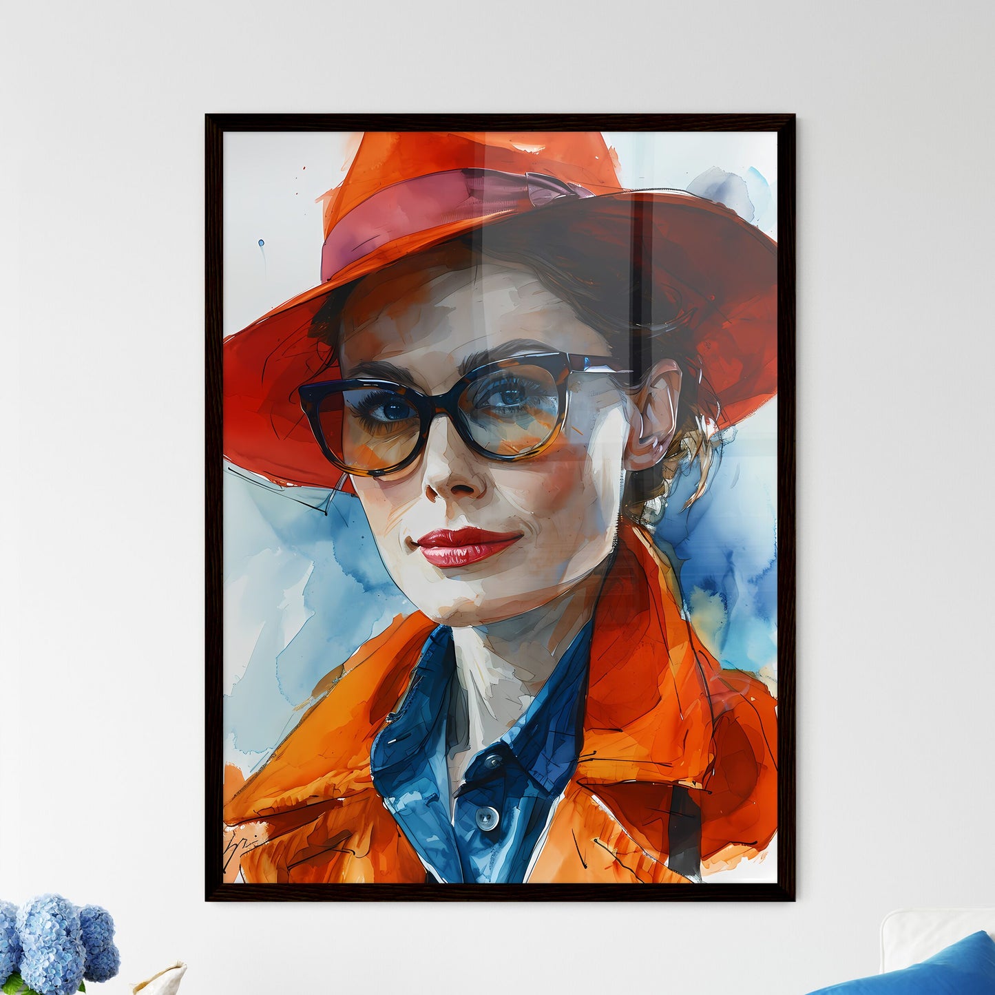 A Poster of a quirky lady has a secret - A W - Framed Art Print