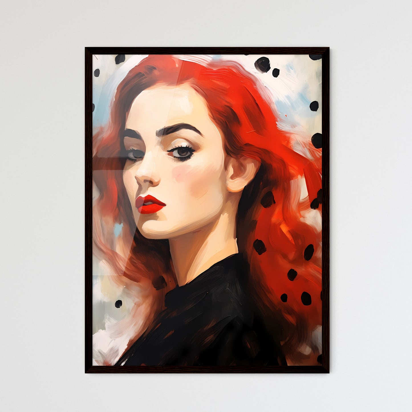 A Poster of young glamorous woman - A Woman  - Framed Art Print