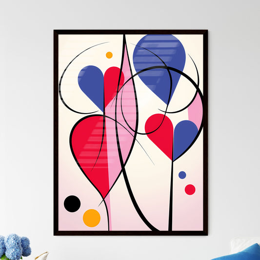 A Poster of minimalist Valentine Art - A Col - Framed Art Print