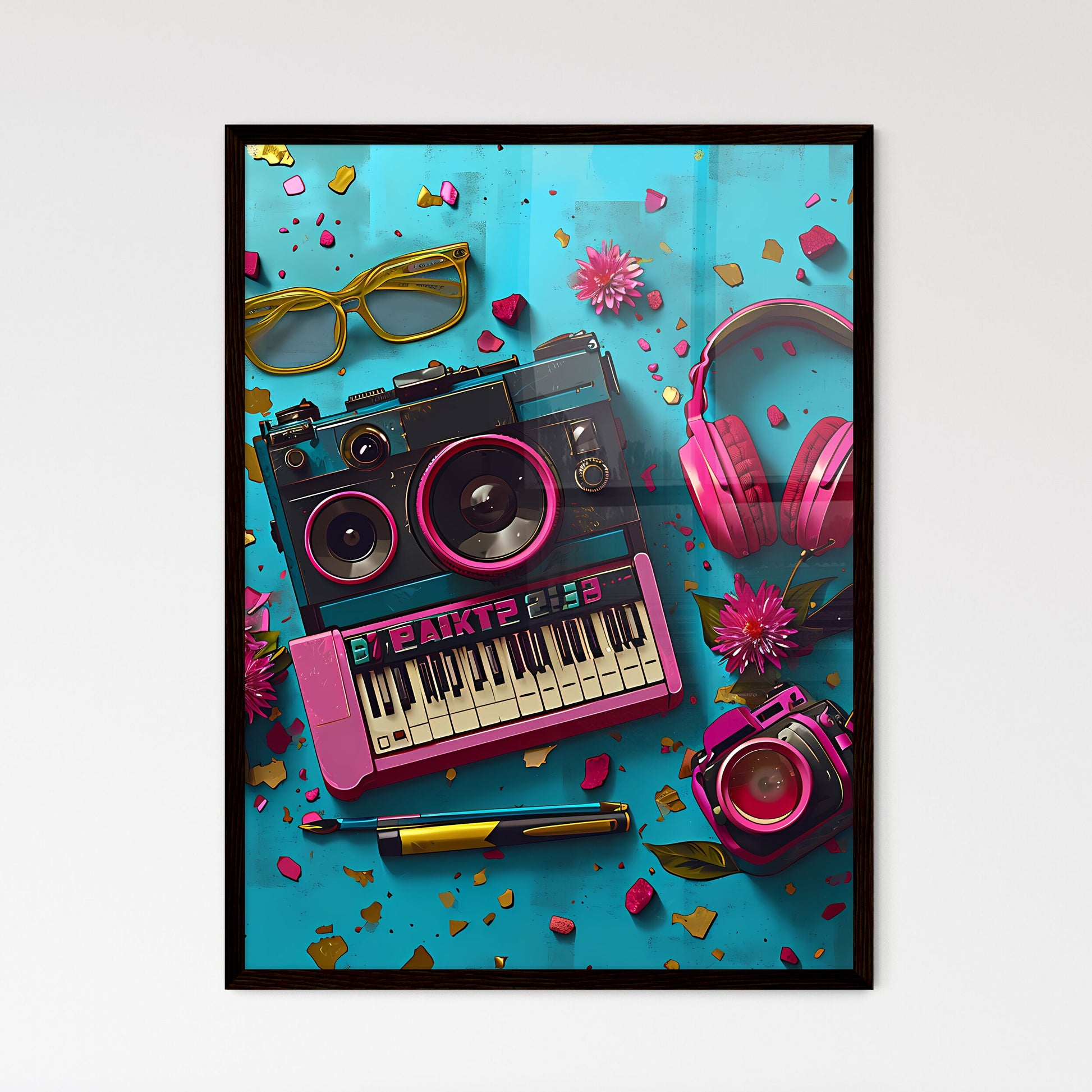 A Poster of the 80's back to the 80's poster - Framed Art Print