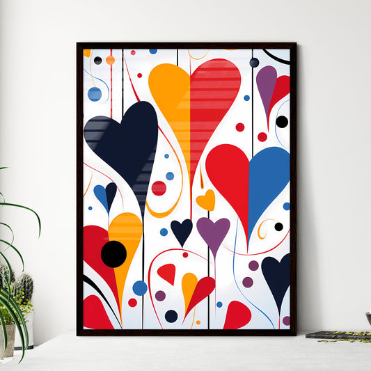 A Poster of minimalist Valentine Art - A Col - Framed Art Print