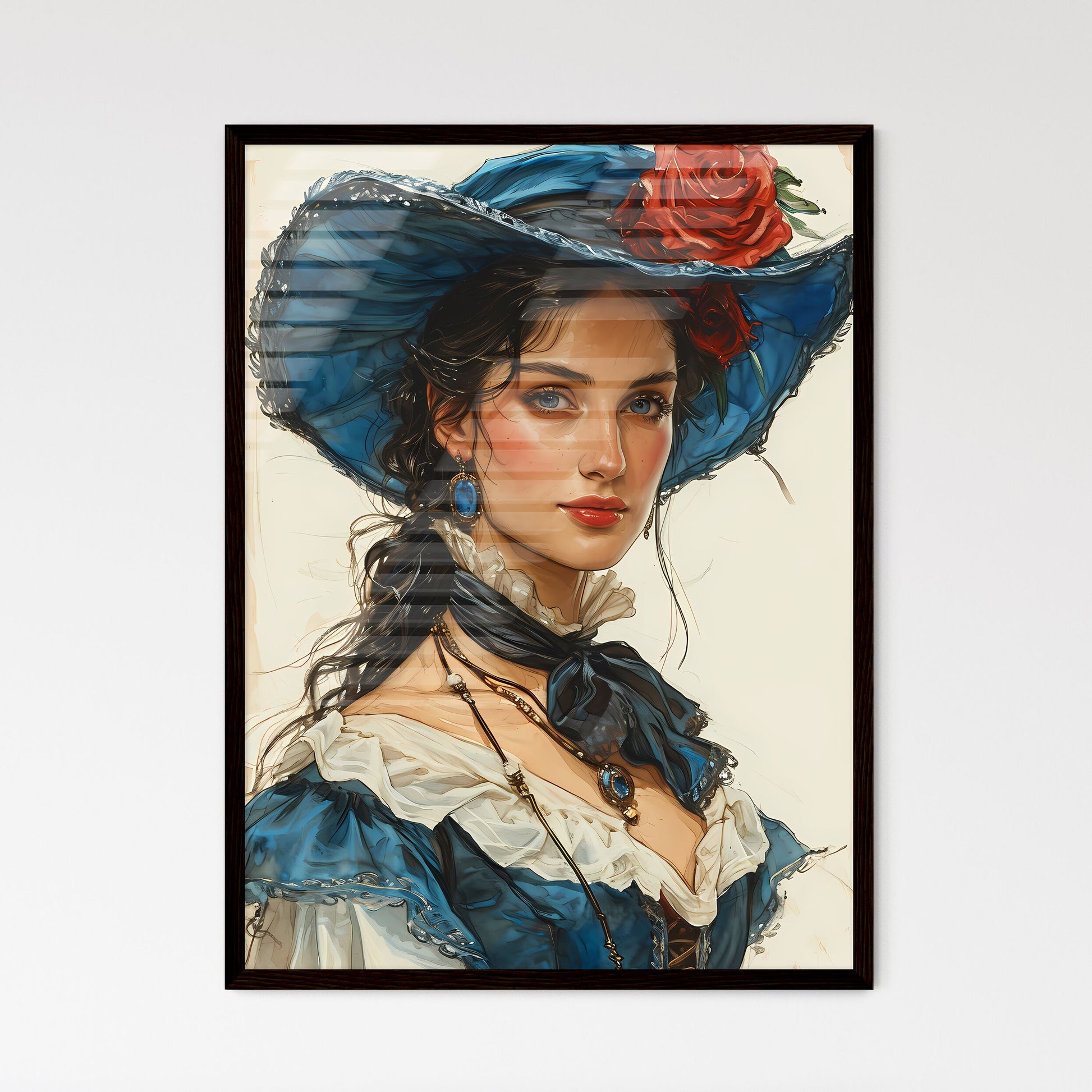 A Poster of a quirky lady has a secret - A W - Framed Art Print