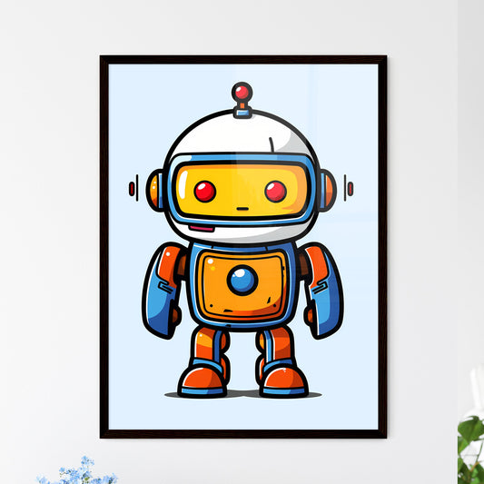 A Poster of minimalist robot art  Wall Art