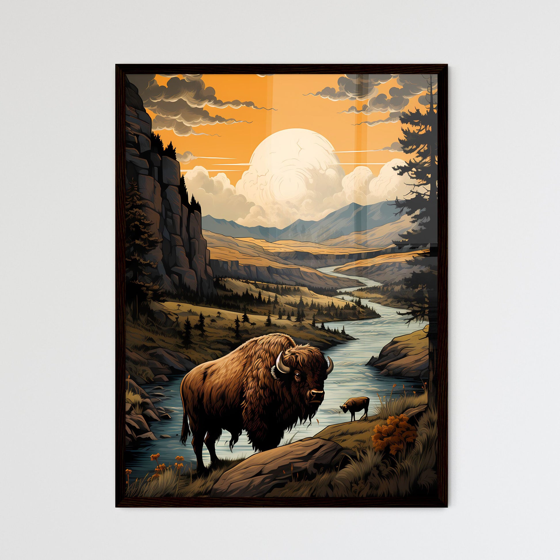 A Poster of Yellowstone National Park  Wall Art