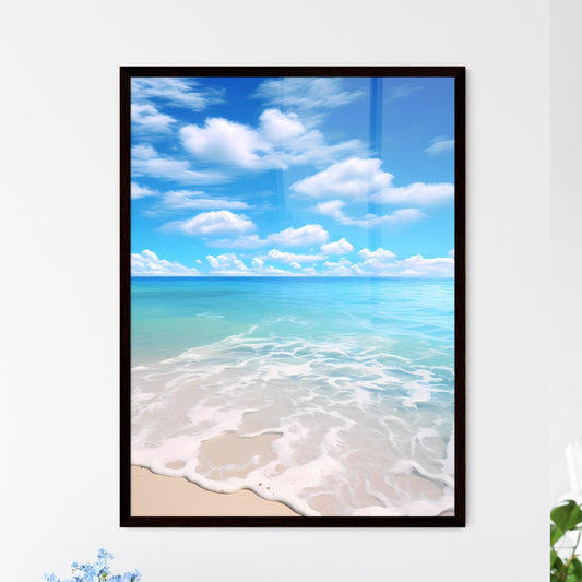 A Poster of On the beach in the south - A Be - Framed Art Print