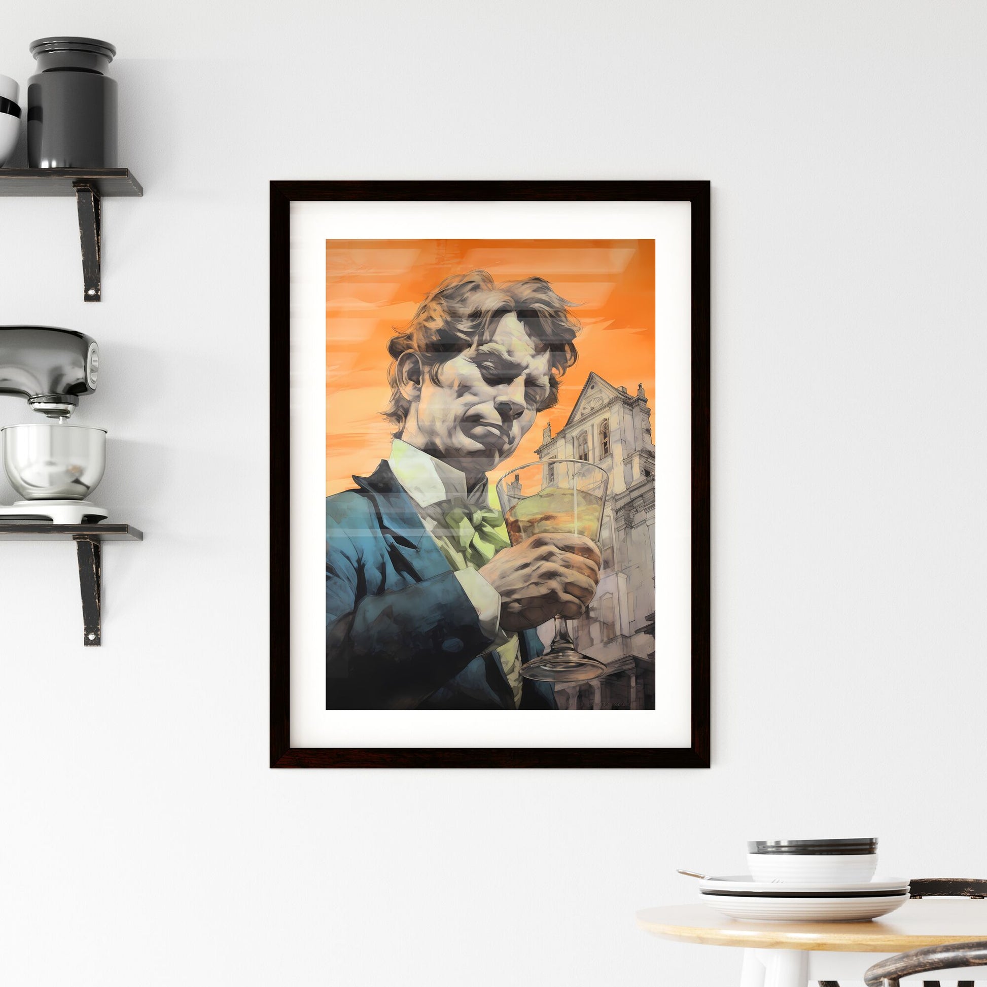 A Poster of mojito drink - A Man Holding A Glass Of Wine Default Title