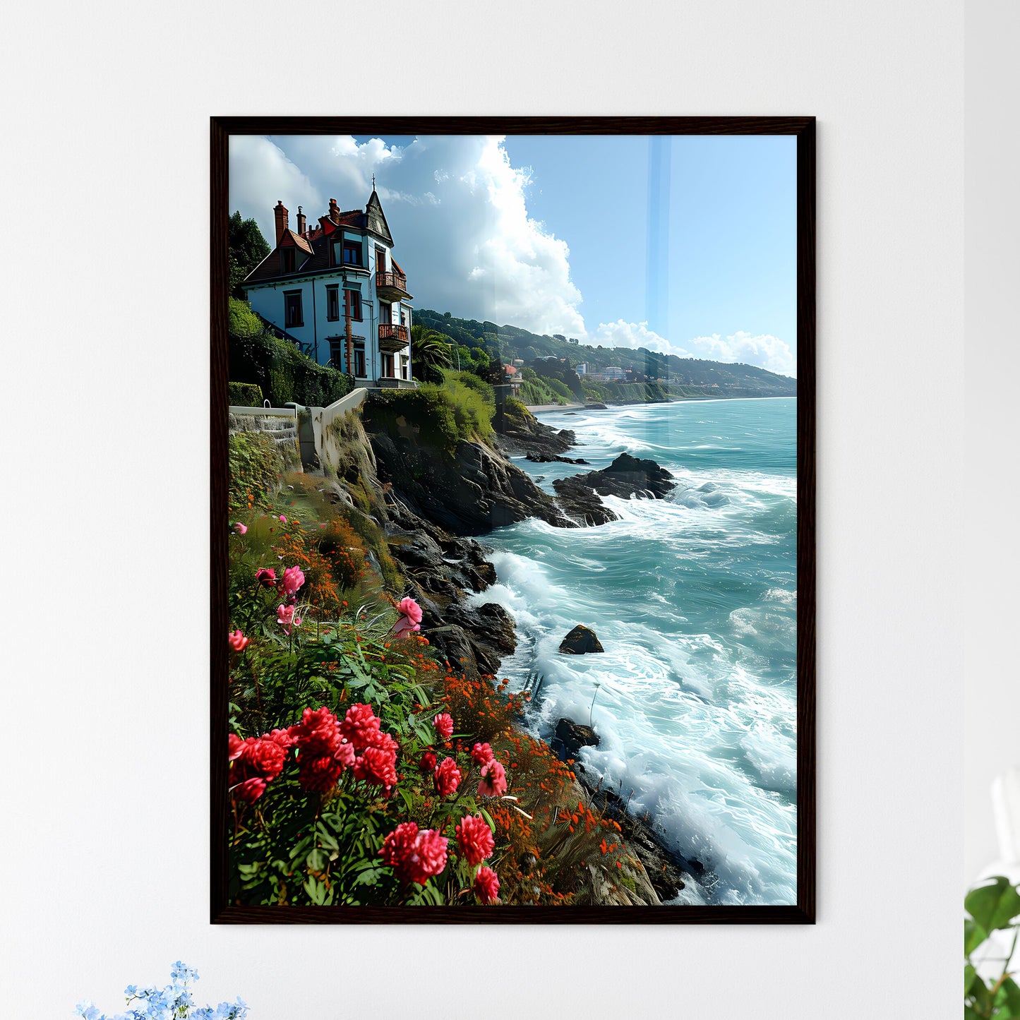 A Poster of wind - A House On A Cliff By The Ocean Default Title