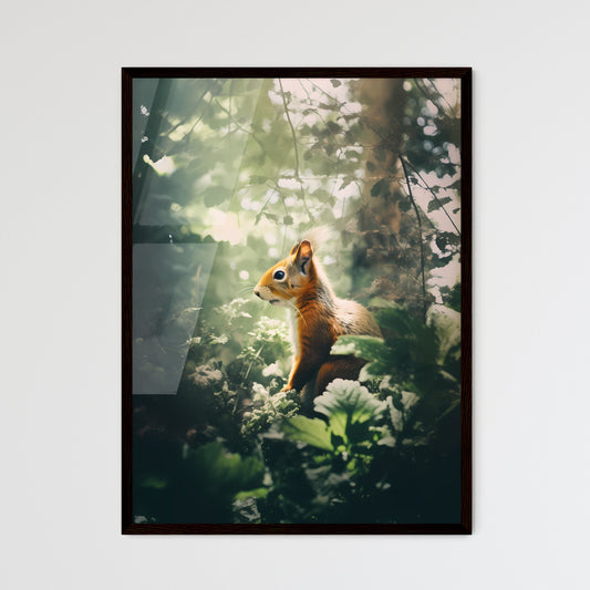 A Poster of a squirrel scampers after nuts  Wall Art