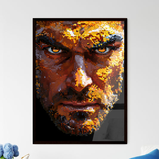 A Poster of a pair of animated eyes - A Man' - Framed Art Print