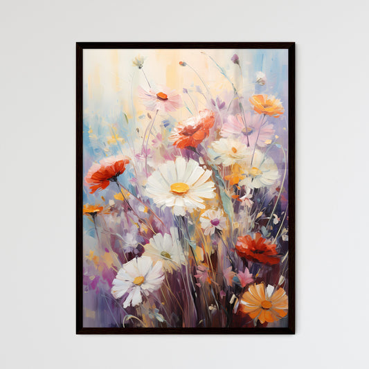 A Poster of In a sea of flowers - A Painting - Framed Art Print