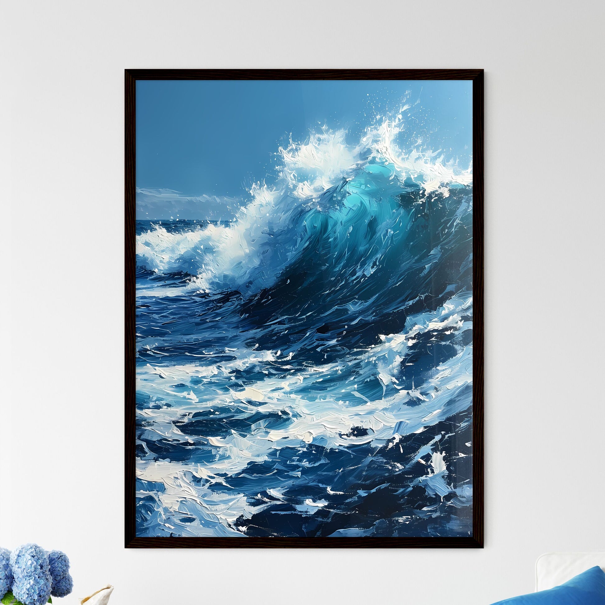 A Poster of waves - A Large Wave In The Ocean Default Title