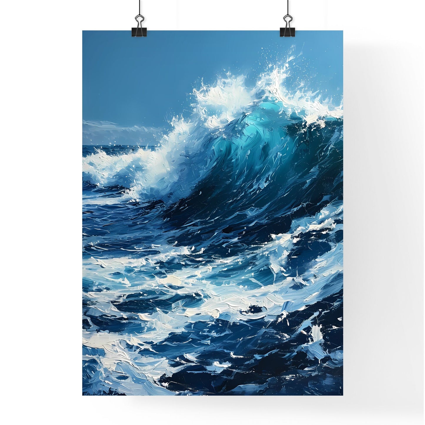 A Poster of waves - A Large Wave In The Ocean Default Title