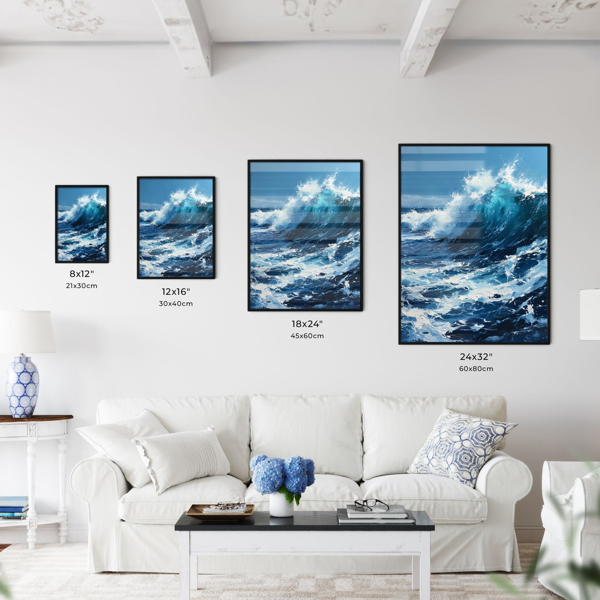 A Poster of waves - A Large Wave In The Ocean Default Title