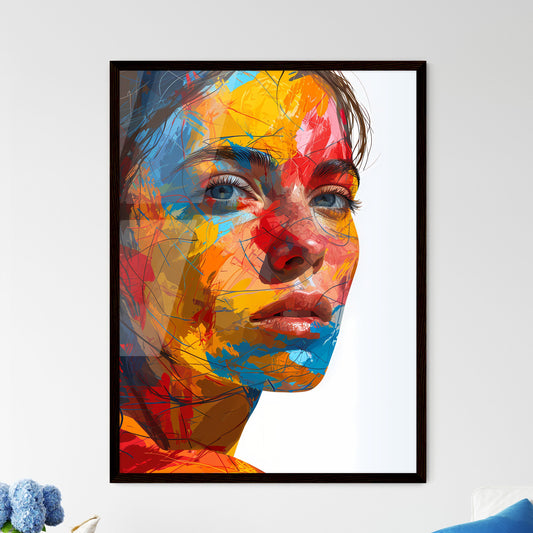 A Poster of light skin features - A Woman Wi - Framed Art Print