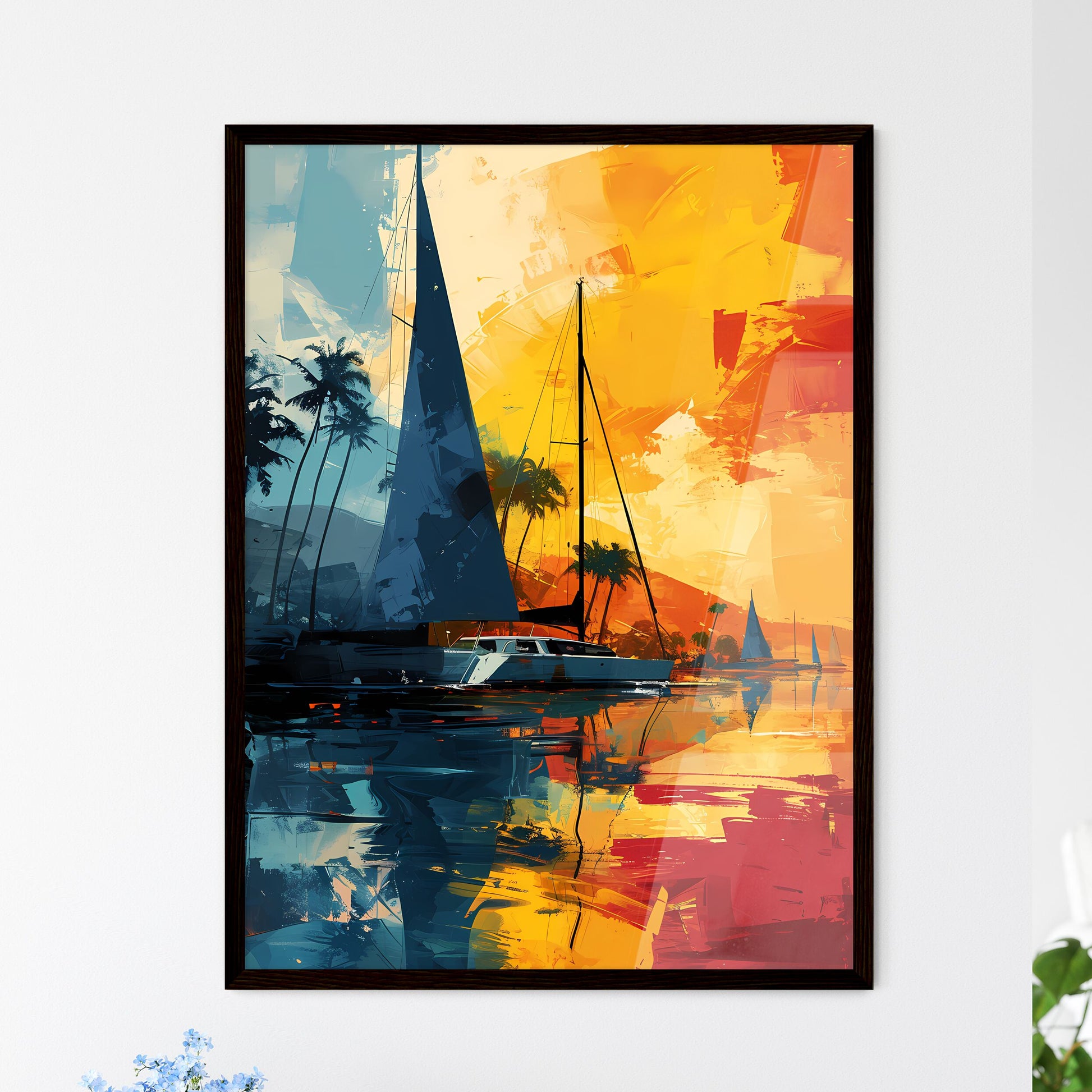 A Poster of abstract hand-made print - A Sai - Framed Art Print